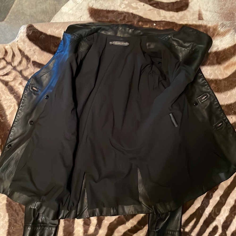 Vintage Balenciaga black leather jacket size 38 - Picture 15 of 16
